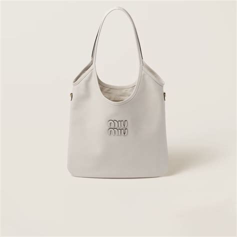 miu miu ivy|Chalk White Ivy Leather Bag .